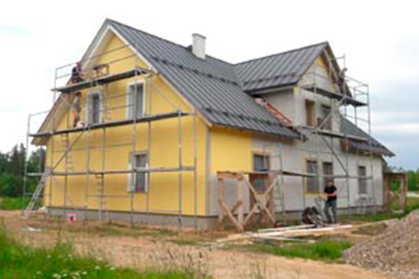 La maison Les Saules Argentés en construction